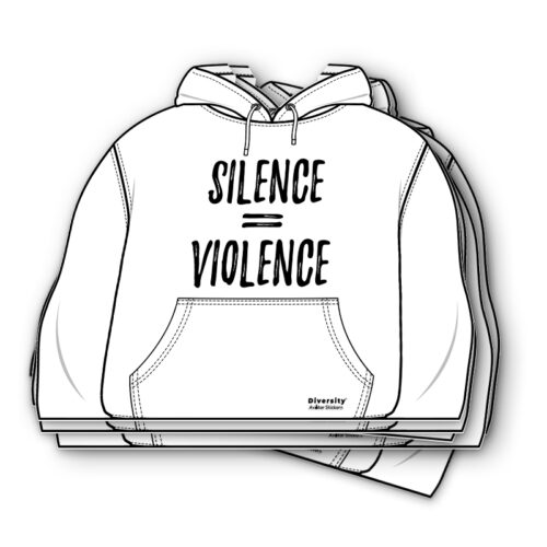 Silence = Violence Hoodie - Oval (lg)