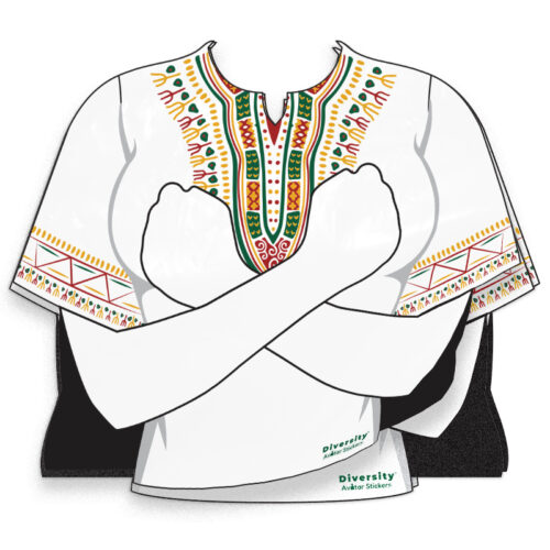 "Wakanda Forever" Dashiki Pattern Shirt - Oval (md)